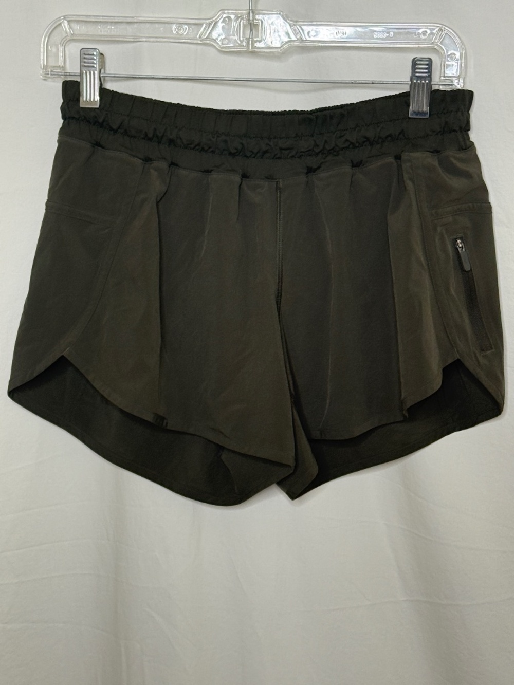 Tracker Short measured 3.5” Inseam  Lined Olive Green